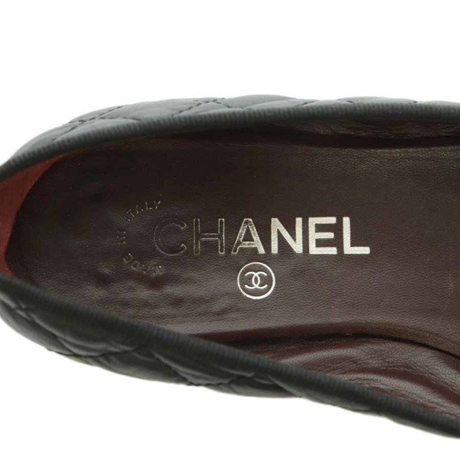CHANEL（シャネル） バレリーナ フラットシューズ リボン キルティング