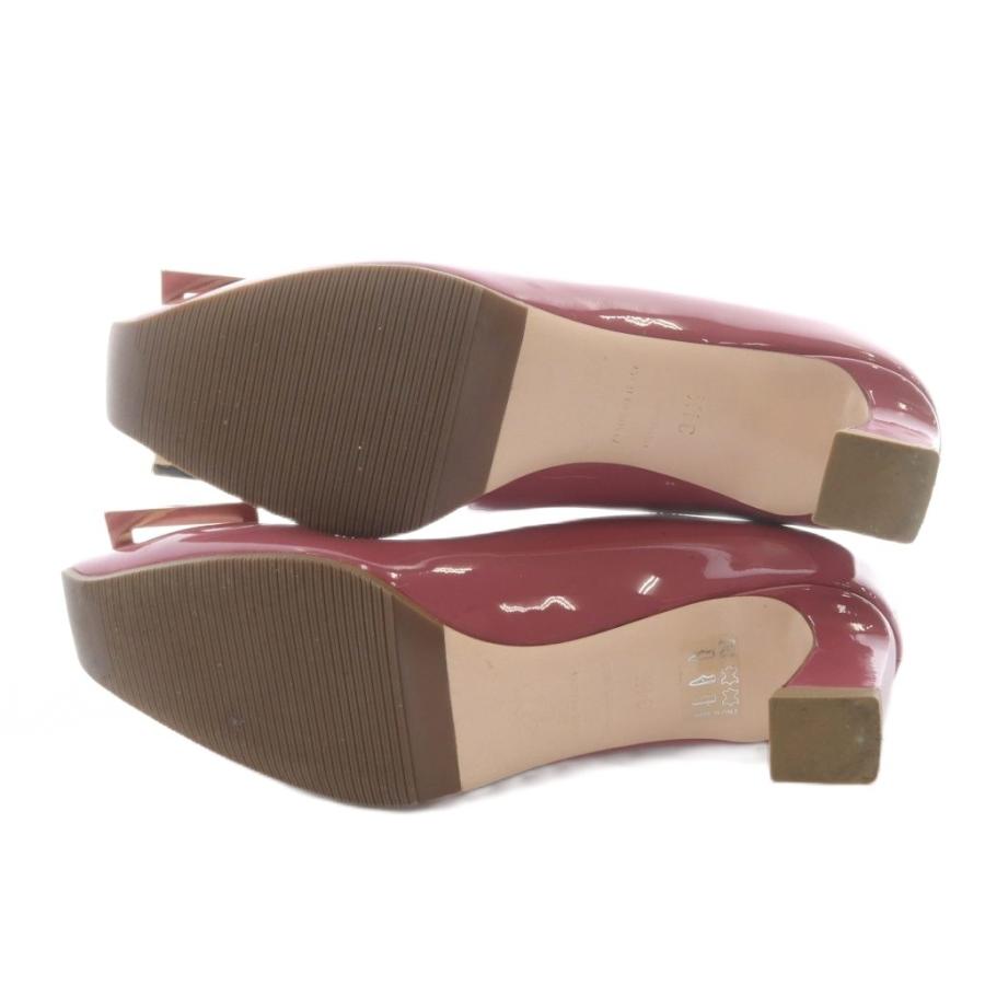ロジェヴィヴィエ ROGER VIVIER バックル エナメルシューズ パンプス ハイヒール スクエアトゥ 34.5 ピンク /SR ■GY62 レディース