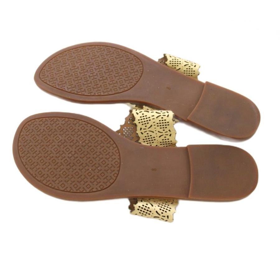 TORY BURCH（トリーバーチ） トングサンダル レザー 8 ゴールド /TK