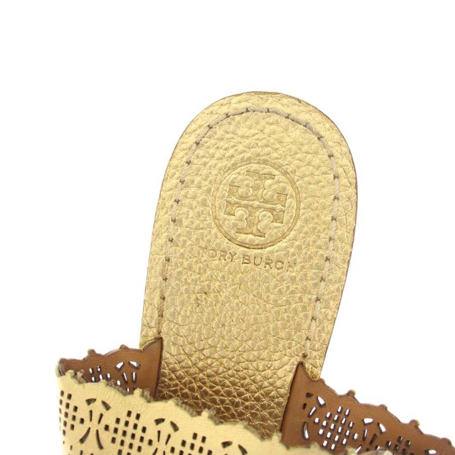 トリーバーチ サンダル トング ロゴ TORY BURCH TORY BURCH（トリーバーチ） トングサンダル レザー 8 ゴールド /TK