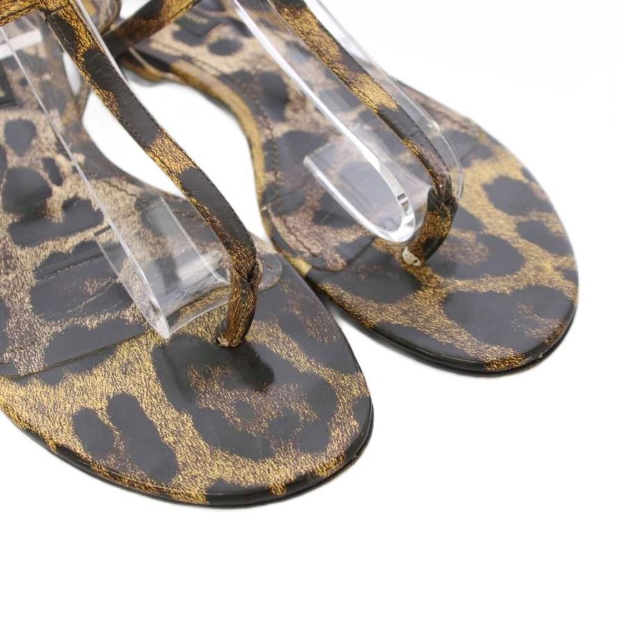 D&G ヒョウ柄サンダル 37 DOLCE&GABBANA（ドルチェ & ガッバーナ） ドルガバ サンダル
