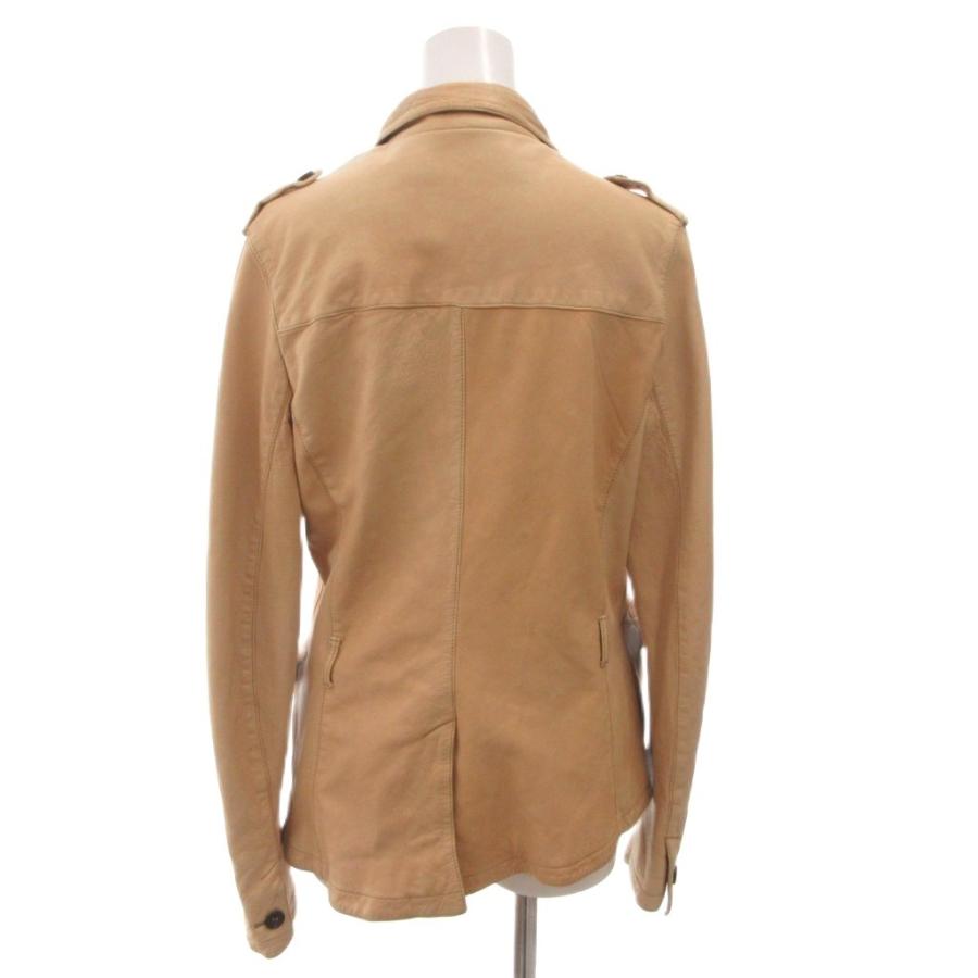 PRADA（プラダ） レザージャケット 革ジャン エポレット M 茶 ブラウン