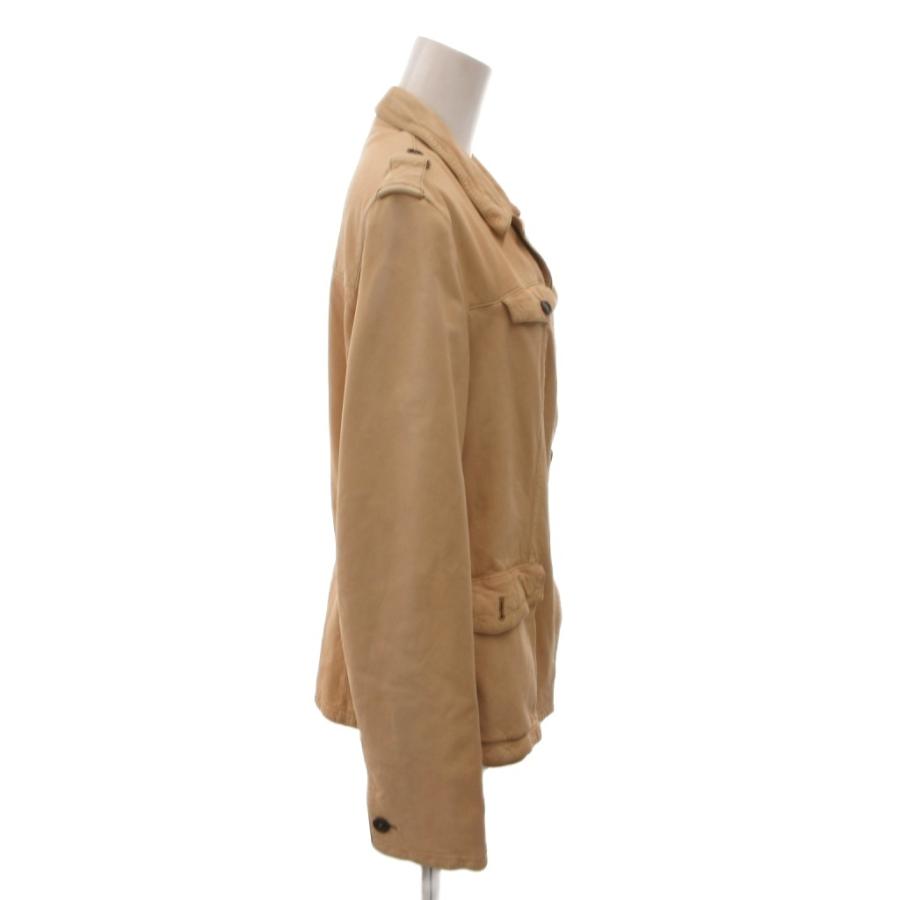 PRADA（プラダ） レザージャケット 革ジャン エポレット M 茶 ブラウン