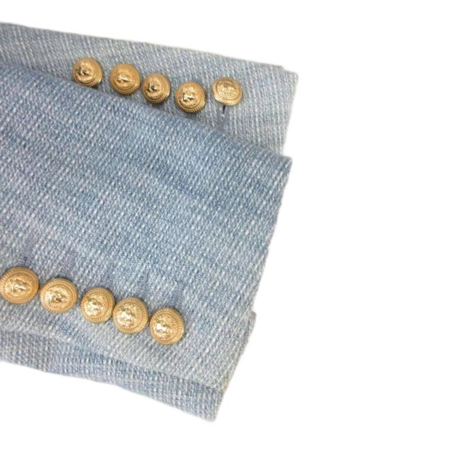 バルマン BALMAIN テーラードジャケット ブレザー ツイード 金ボタン