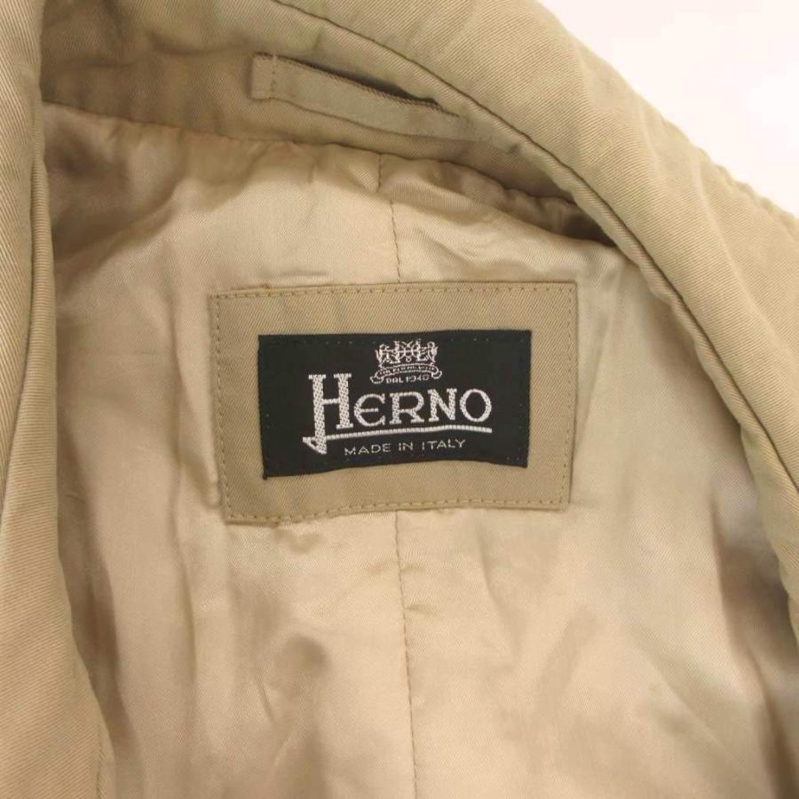 ヘルノ HERNO トレンチコート シングル ベルト ひざ丈 56 ベージュ /FF