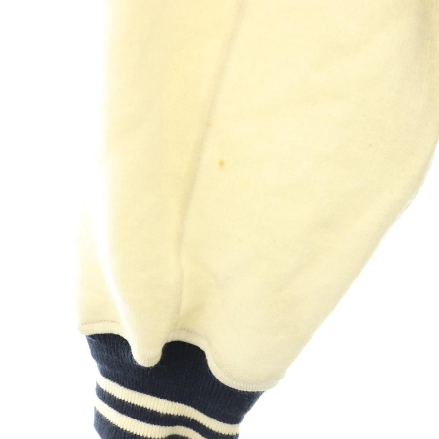 アベイシングエイプ A BATHING APE シャークスタジャン ブルゾン ジャケット XL 紺 アイボリー /CX ■GY62 メンズの画像