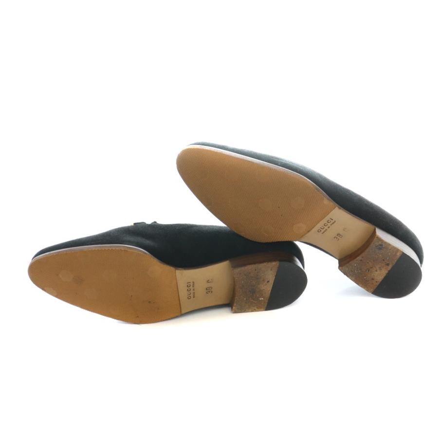 GUCCI（グッチ） ローファー ホースビット 38 黒 ブラック /SS □OS