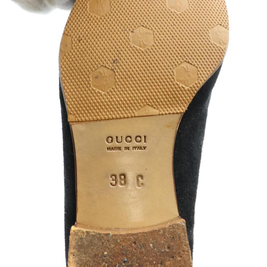 GUCCI（グッチ） ローファー ホースビット 38 黒 ブラック /SS □OS