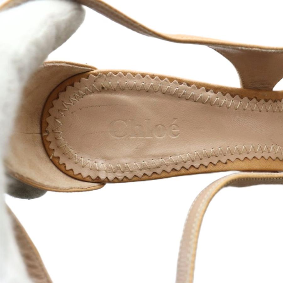 Chloe（クロエ） クロスストラップサンダル 37 ベージュ /SS □OS