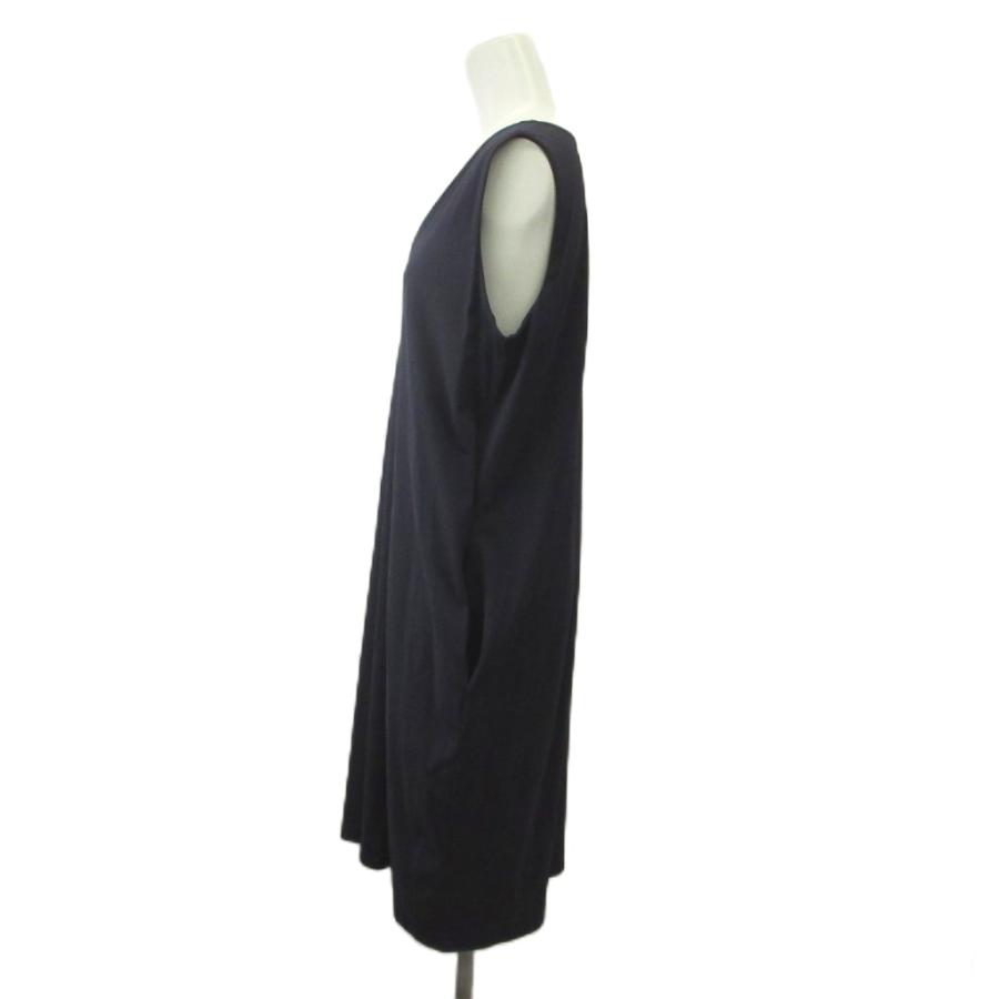 ジルサンダー JIL SANDER ワンピース 36 紺 ネイビー Vネック