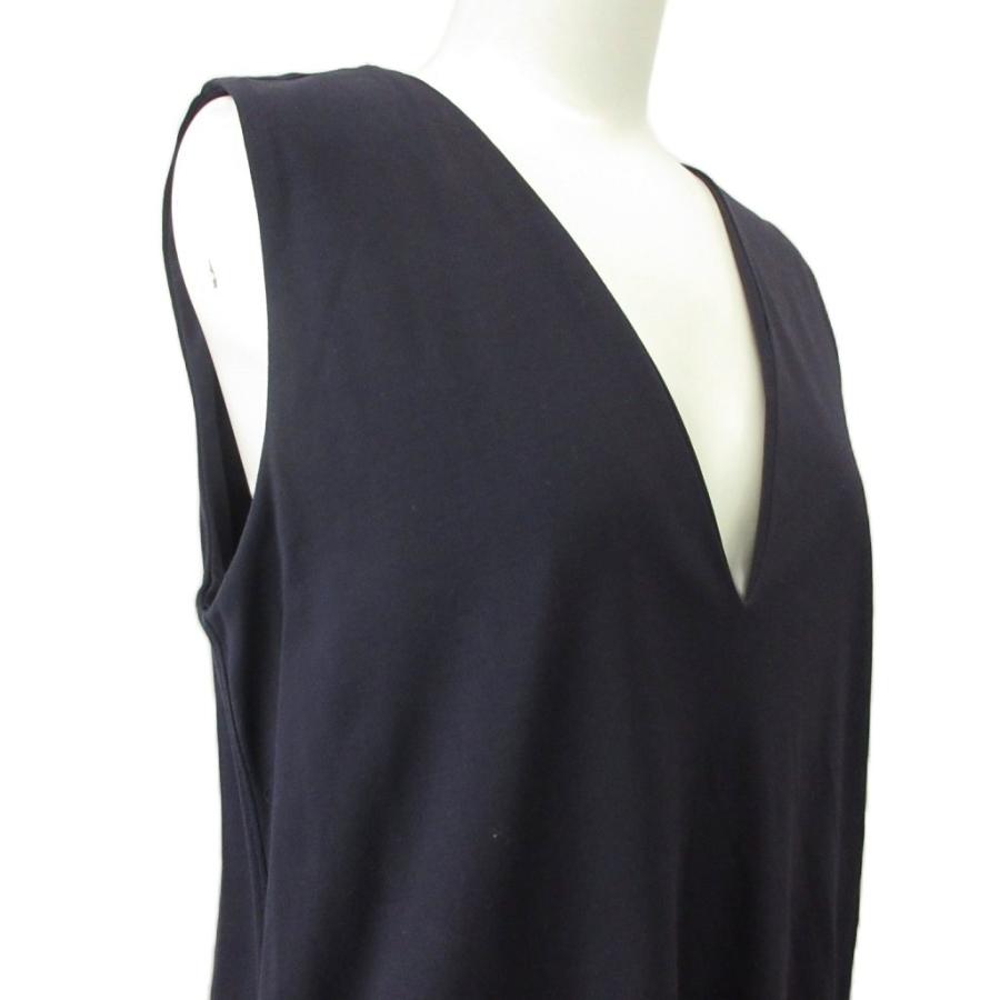 ジルサンダー JIL SANDER ワンピース 36 紺 ネイビー Vネック