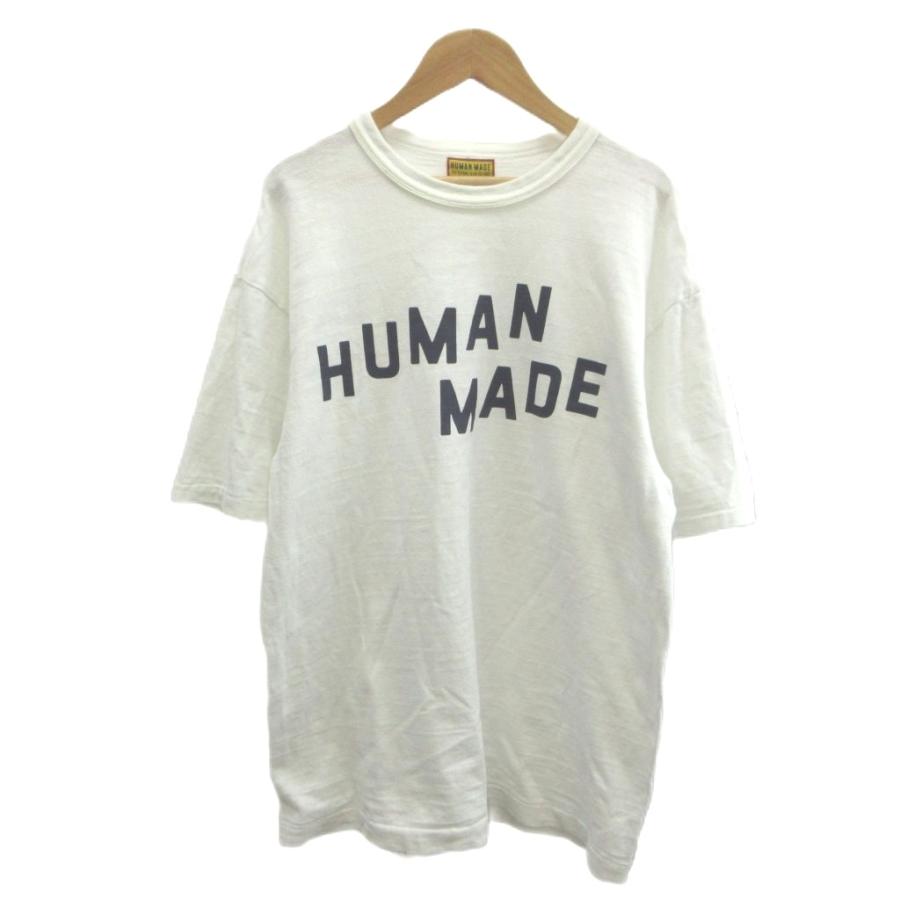 ヒューマンメイド HUMAN MADE Tシャツ L 白 ホワイト ロゴプリント 