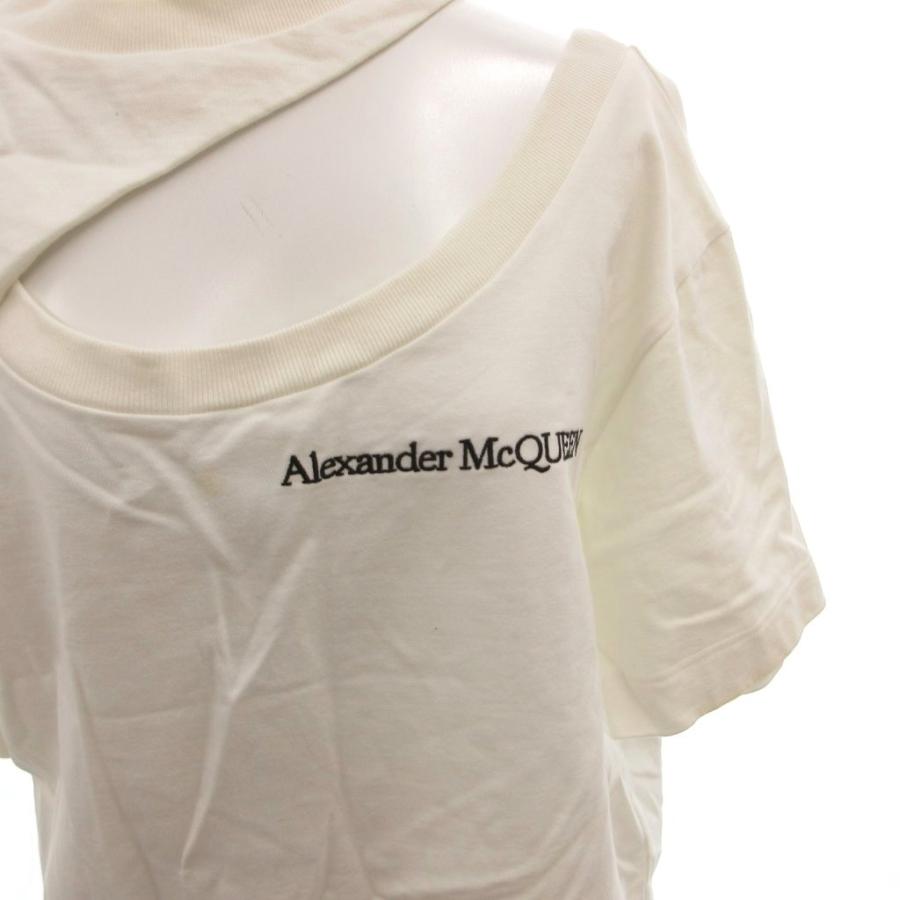 アレキサンダーマックイーン トップス XS アレキサンダーマックイーン ALEXANDER MCQUEEN 変形 Tシャツ