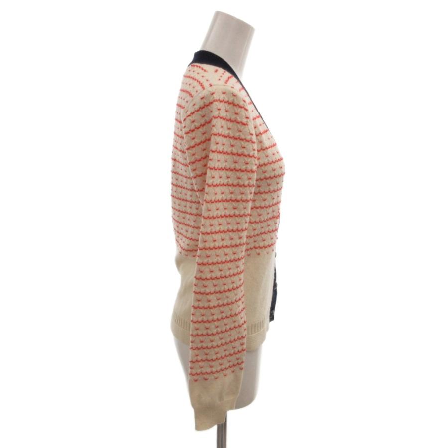 BARRIE バリー カーディガン ニット Vネック トリコロール カシミヤ XS