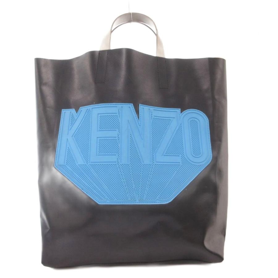 ケンゾー KENZO PVC トートバッグ ハンドバッグ ショルダーバッグ ロゴ 