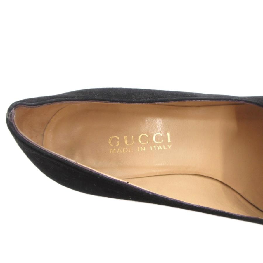 GUCCI（グッチ） バンブー ビットローファー シューズ スエード 36 黒