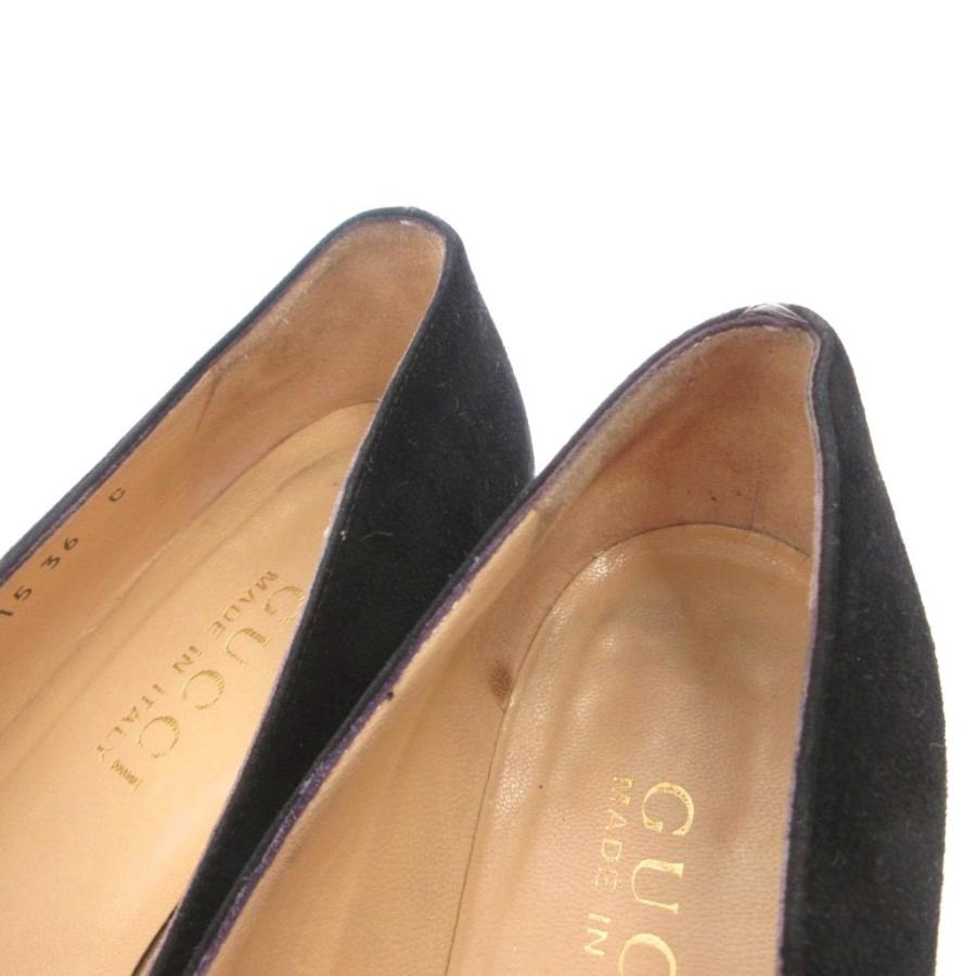 GUCCI（グッチ） バンブー ビットローファー シューズ スエード 36 黒