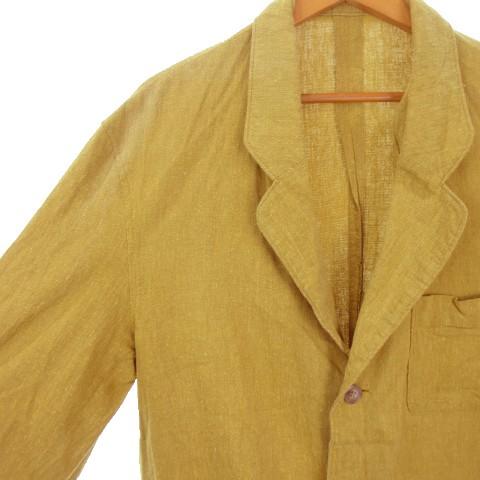 シナコバ SINA COVA LUPO DI MARE ジャケット リネン混 麻 L 黄
