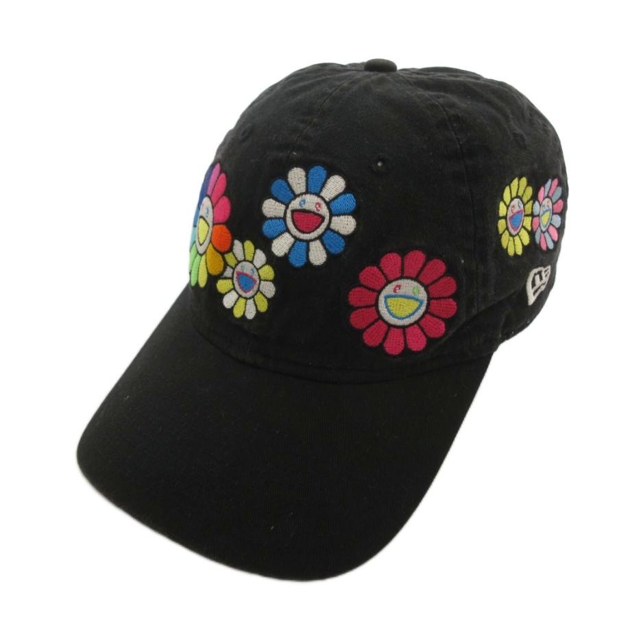 ニューエラ NEW ERA 村上隆 9THRTY キャップ 帽子 花柄 コットン 黒