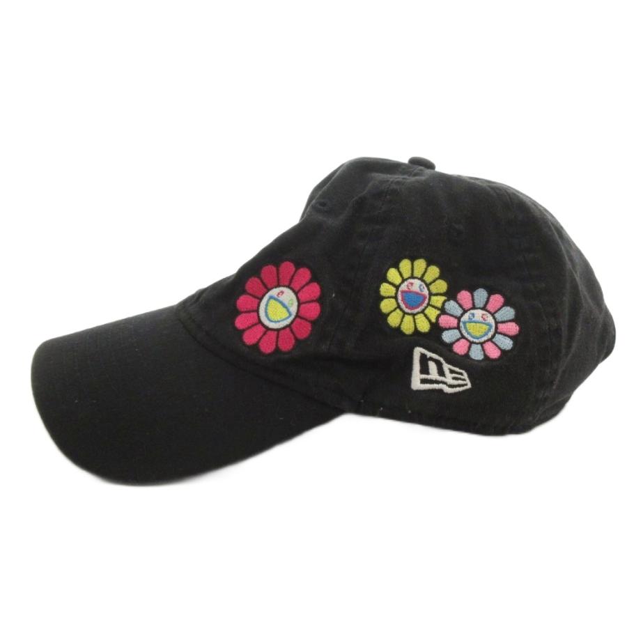 ニューエラ NEW ERA 村上隆 9THRTY キャップ 帽子 花柄 コットン 黒 