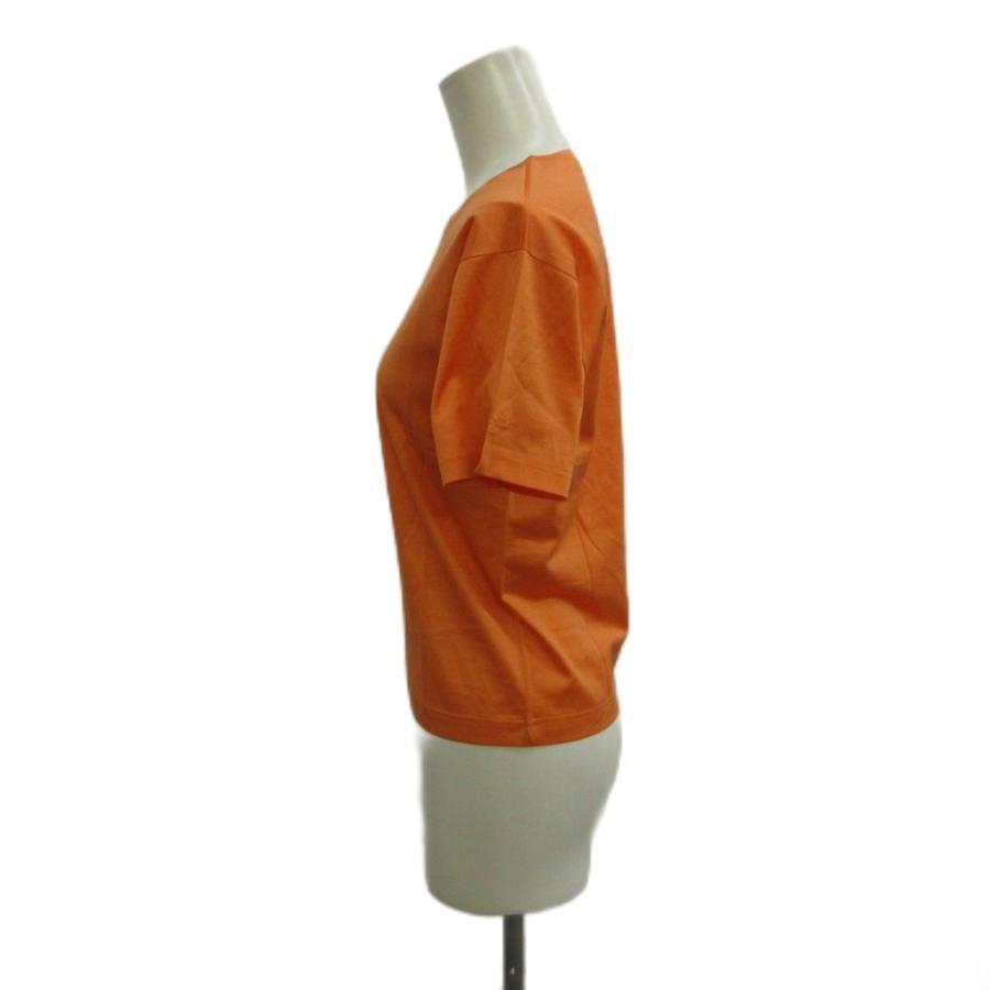 HERMES（エルメス） HERMES Tシャツ M オレンジ 無地 ラウンドネック
