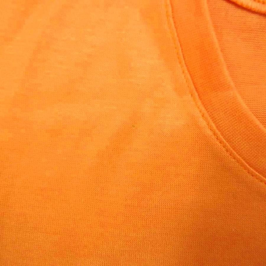 HERMES（エルメス） HERMES Tシャツ M オレンジ 無地 ラウンドネック