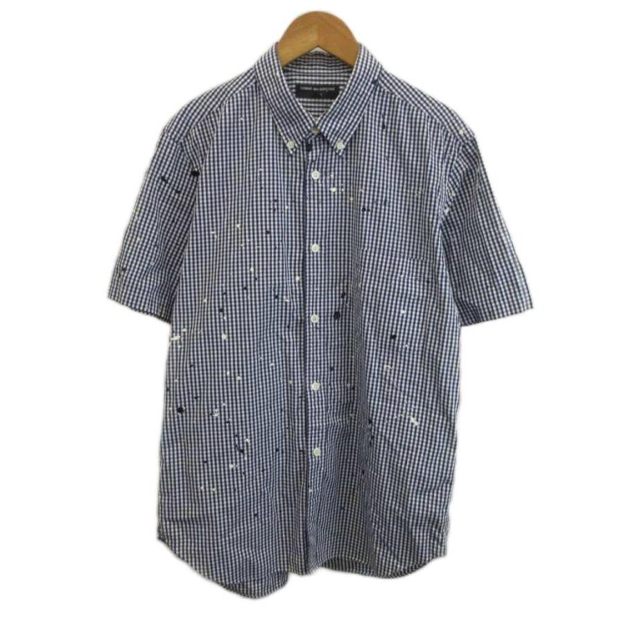コムデギャルソンオム COMME des GARCONS HOMME シャツ M 青 ブルー