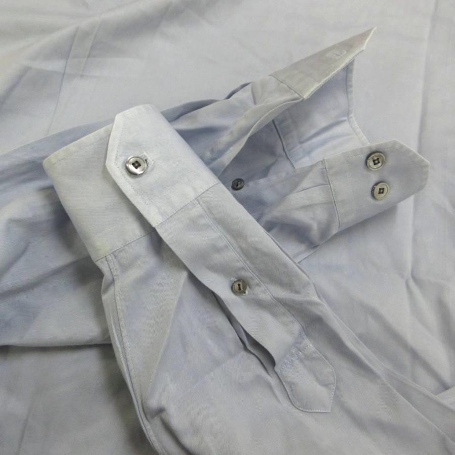 ベルルッティ Berluti シャツ XL ブルー 無地 レギュラーカラー 長袖