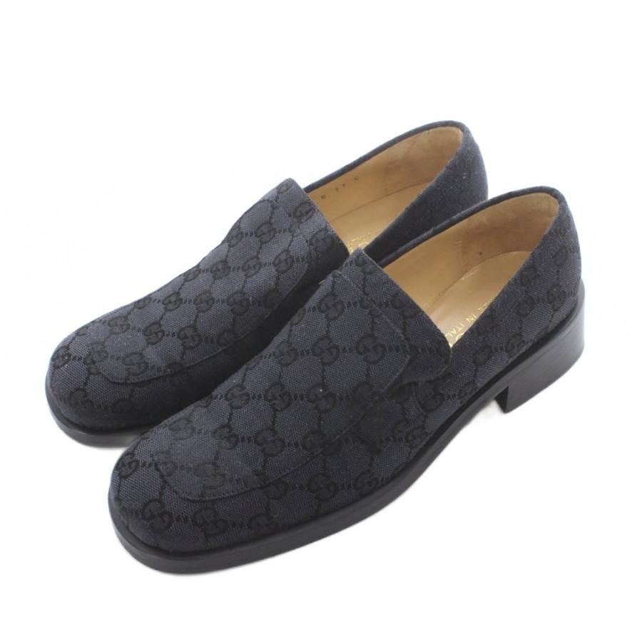 GUCCI（グッチ） GUCCI GG柄ローファー シューズ 37 24cm ネイビー /RI