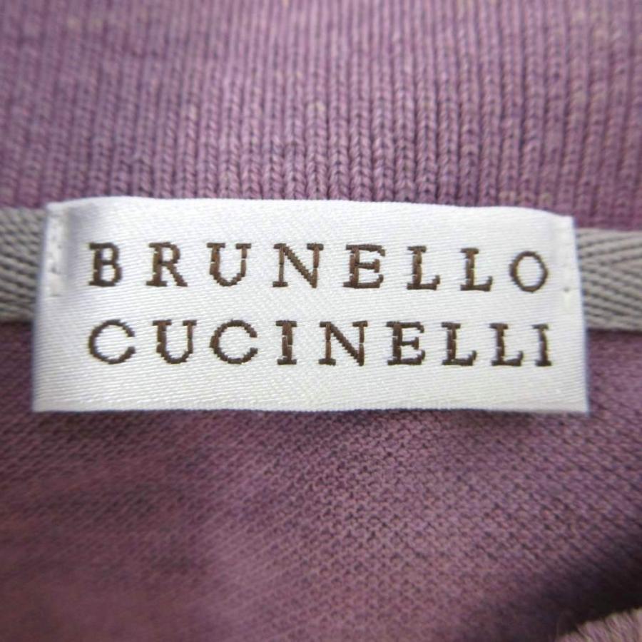 ブルネロクチネリ BRUNELLO CUCINELLI ポロシャツ S 紫 パープル