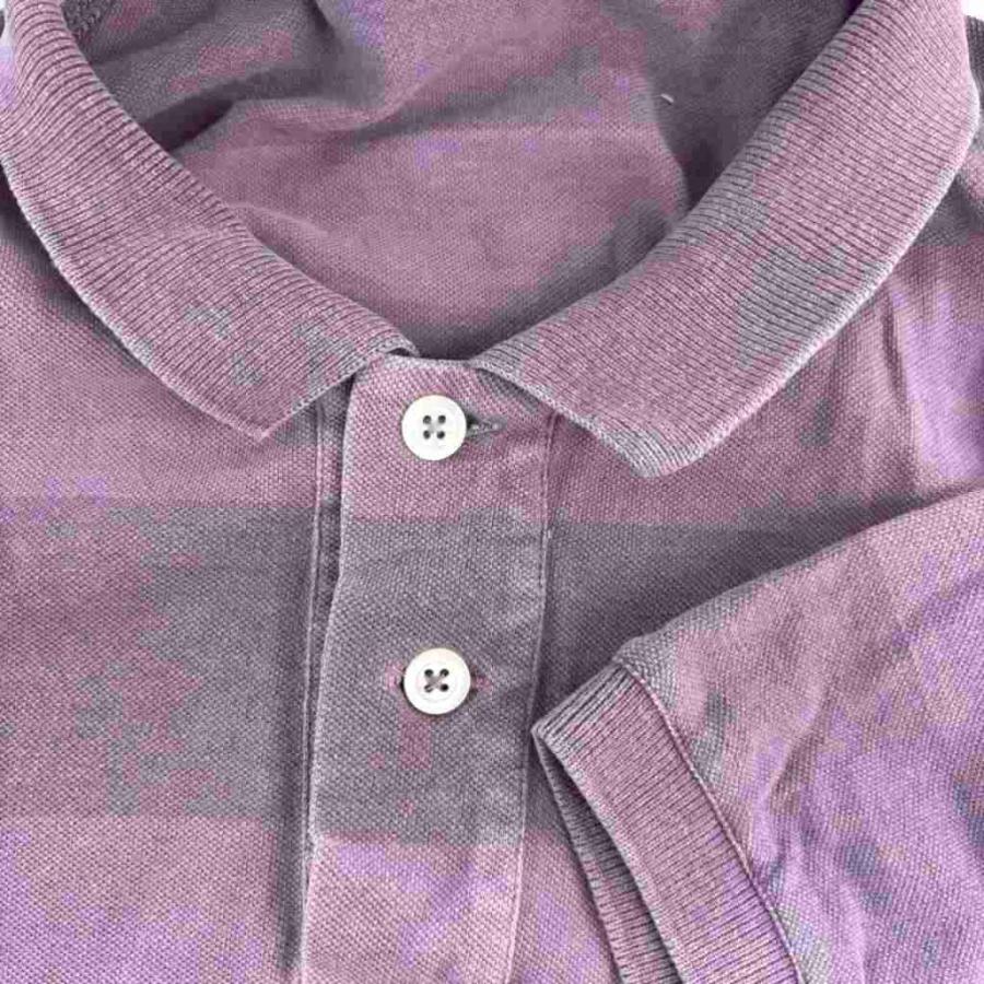BRUNELLO CUCINELLI ボーダー ポロシャツ ブルネロクチネリ BRUNELLO CUCINELLI ポロシャツ S 紫 パープル