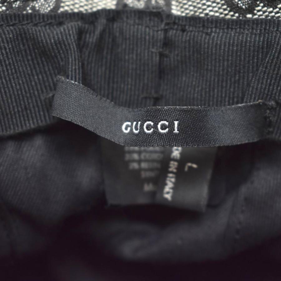 GUCCI（グッチ） GUCCI GG柄 キャンバス バケットハット 帽子 L グレー