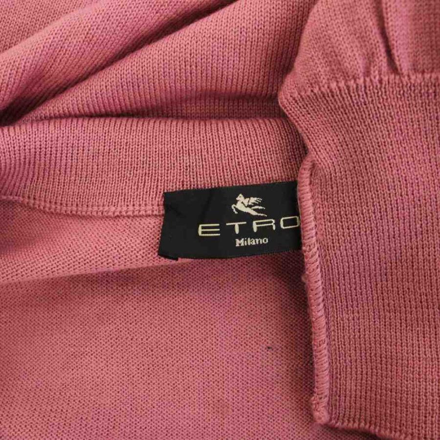 ETRO（エトロ） ニットカーディガン 切替 絹 シルク ウール 長袖 花柄