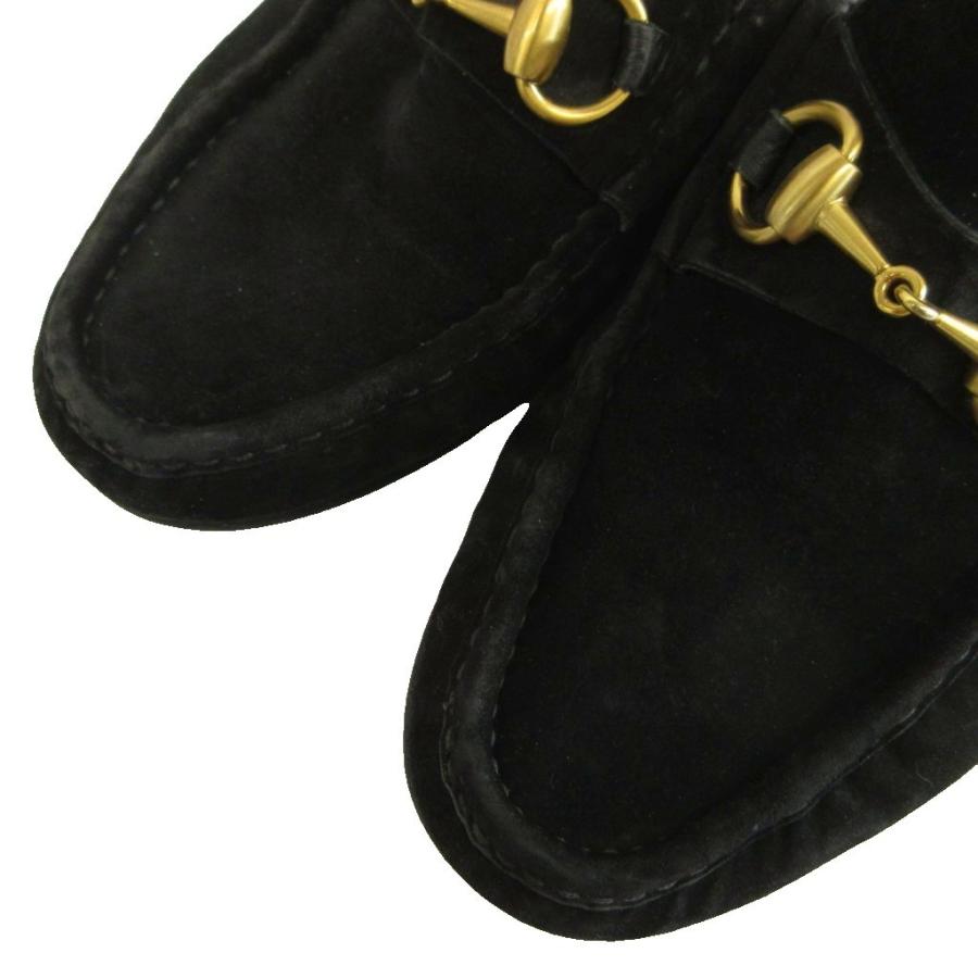 GUCCI（グッチ） ローファー モカシン スエード ホースビット ゴールド
