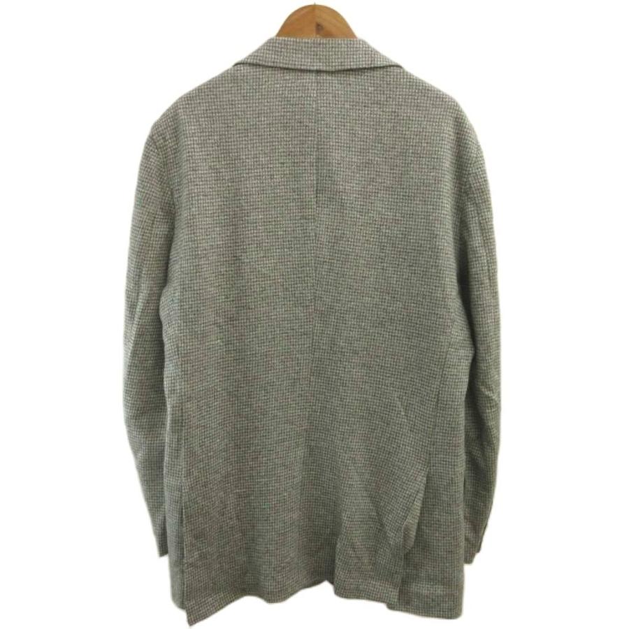 【未使用】アクアスキュータム　リネン 麻 ジャケット　日本製 アクアスキュータム AQUASCUTUM テーラードジャケット チェック柄 麻