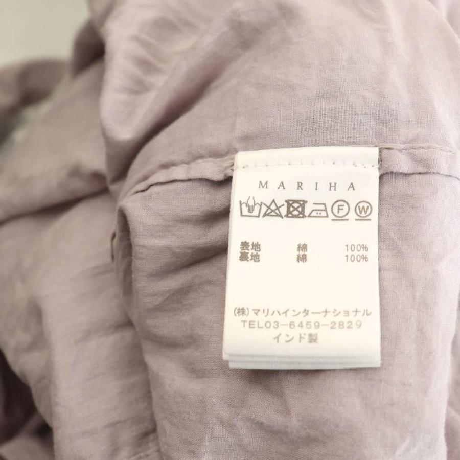 【中古】マリハ MARIHA ベアトップワンピース 総柄 花柄 ラベンダー 白 /CX ■OS ■GY46 レディース マリハ MARIHA ベアトップワンピース 総柄 花柄 ラベンダー 白 /CX