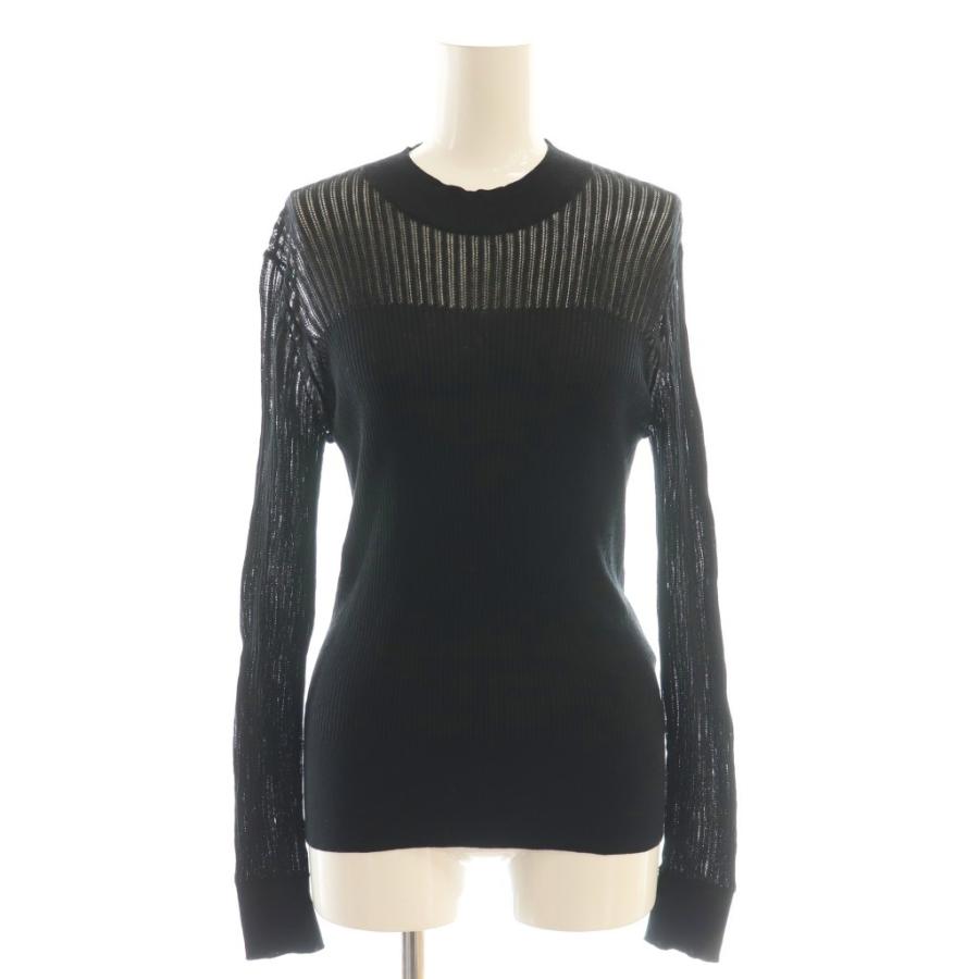 新品 エストネーション 襟付きヨークシアーニット ブラック ESTNATION（エストネーション）の「ESTNATION / 衿付きヨーク