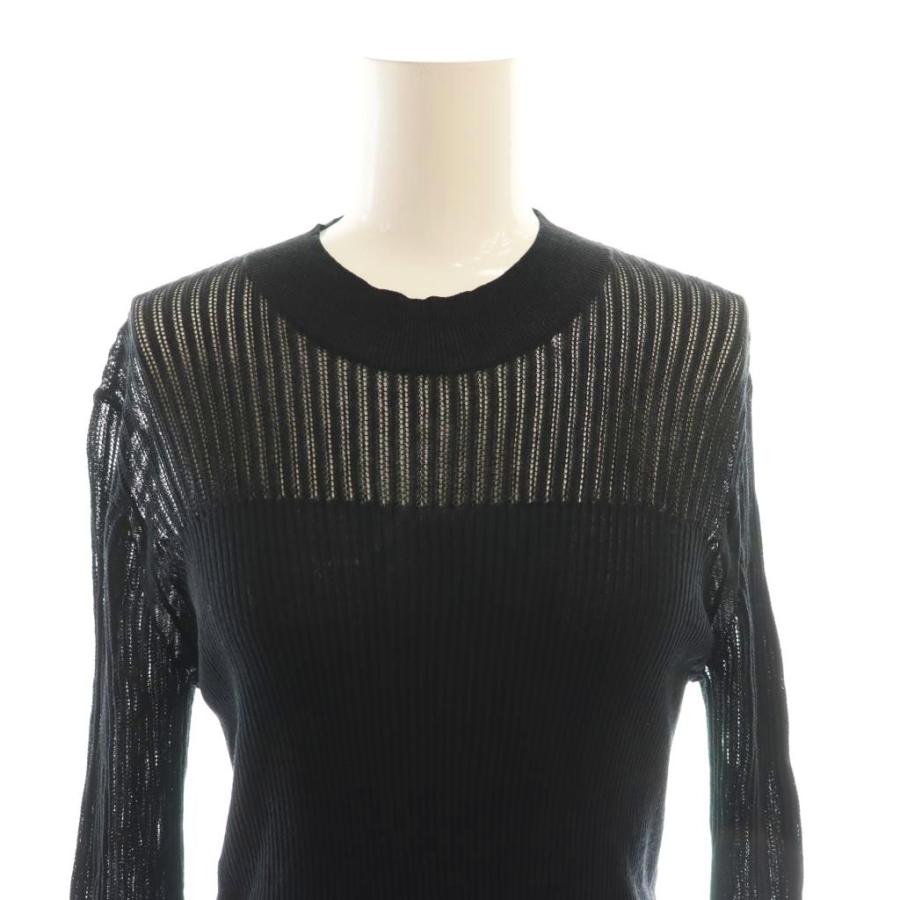 新品 エストネーション 襟付きヨークシアーニット ブラック ESTNATION（エストネーション）の「ESTNATION / 衿付きヨーク