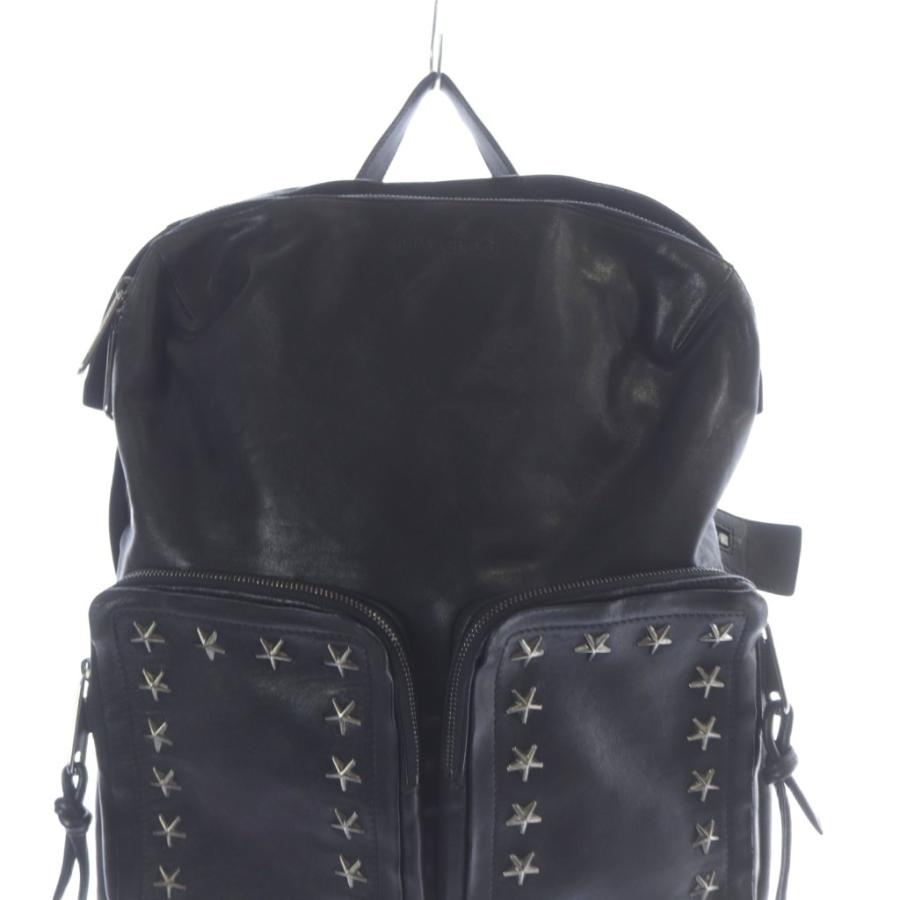 ジミーチュウ JIMMY CHOO レザー スタッズ ダブルポケット バック