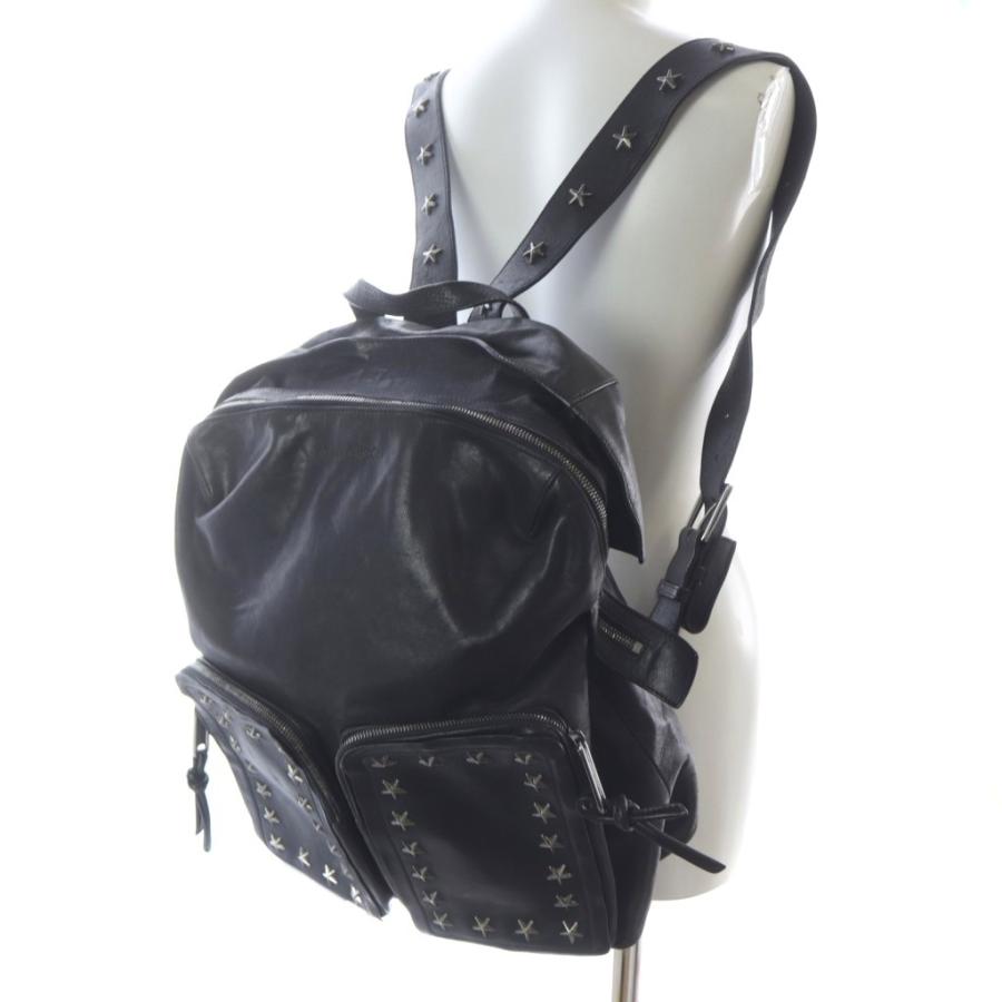 ジミーチュウ JIMMY CHOO レザー スタッズ ダブルポケット バック