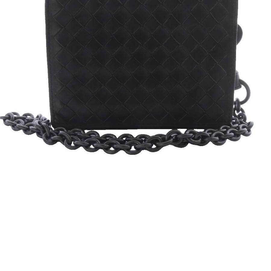 ボッテガヴェネタBottega Venetaウンブリアウンブリア ブラック × ブラウン レザー ICチップ BOTTEGA VENETA (ボッテガ・ヴェネタ) レザー イントレチャート