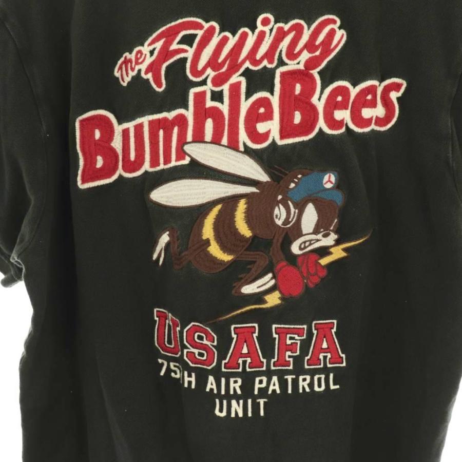 AVIREX（アヴィレックス） ポロシャツ 半袖 2XL ブラック 黒 刺繍