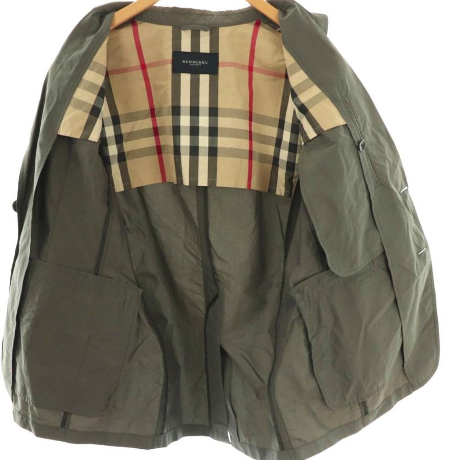 美品　バーバリーロンドン　テーラードジャケット　ノバチェック　リネン　シルク　L 美品 バーバリーロンドン テーラードジャケット ノバチェック リネン