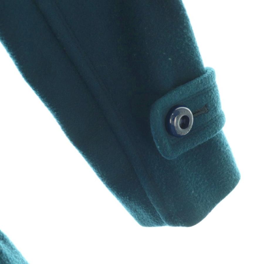 【中古】バーバリーブルーレーベル コート ダブル ノーカラー フリルギャザー 裏地チェック ウール 38 BURBERRY BLUE LABEL（バーバリーブルーレーベル） コート ダブル ノー