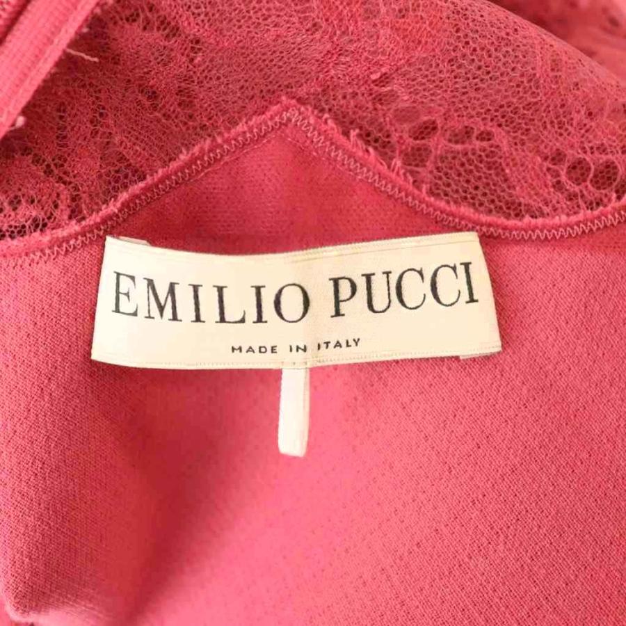 エミリオプッチ EMILIO PUCCI レースワンピース ひざ丈 タイト ウール