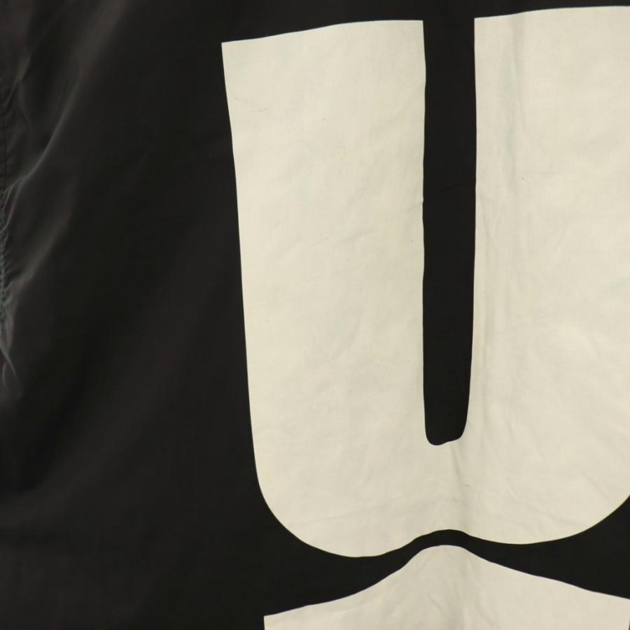 【中古】アンダーカバー UNDERCOVER ジャケット ブルゾン ロゴ ステンカラー S 黒 白 N9205 /CX ■GY53 メンズ アンダーカバー UNDERCOVER ジャケット ブルゾン ロゴ ステンカラー S