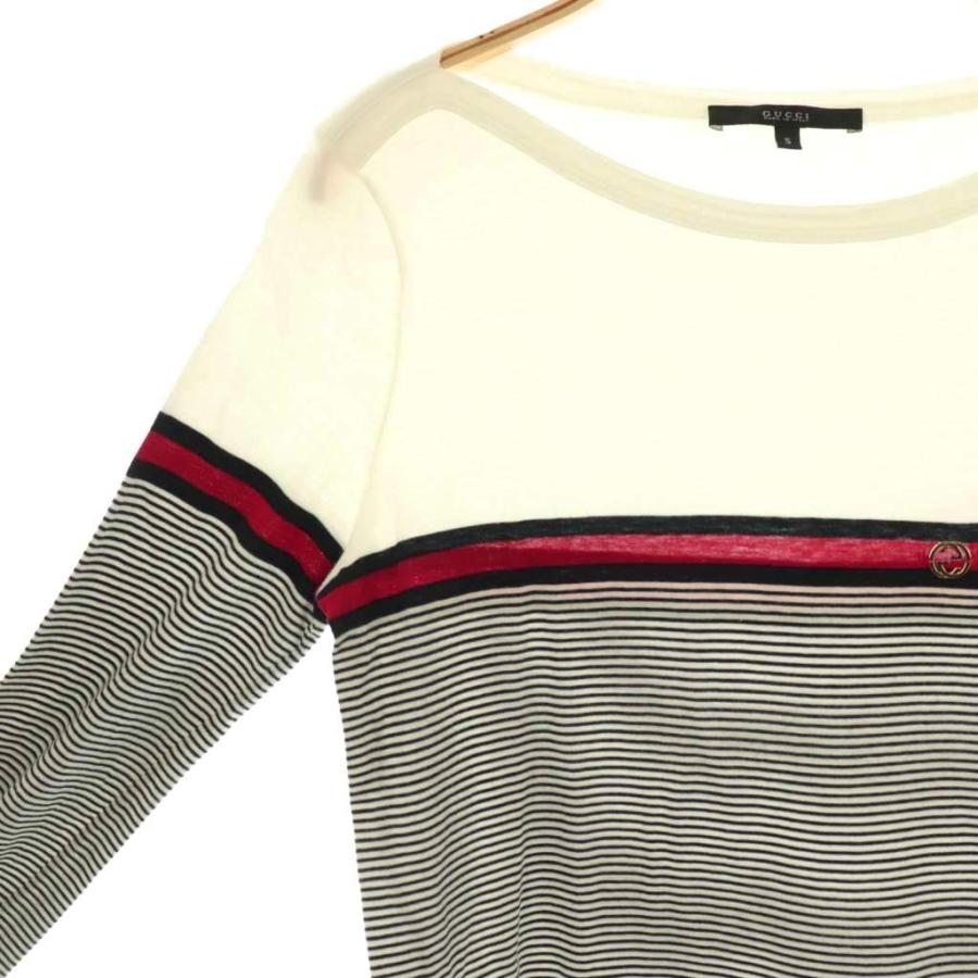 グッチ インターロッキングG 長袖Tシャツ カットソー ボーダー S