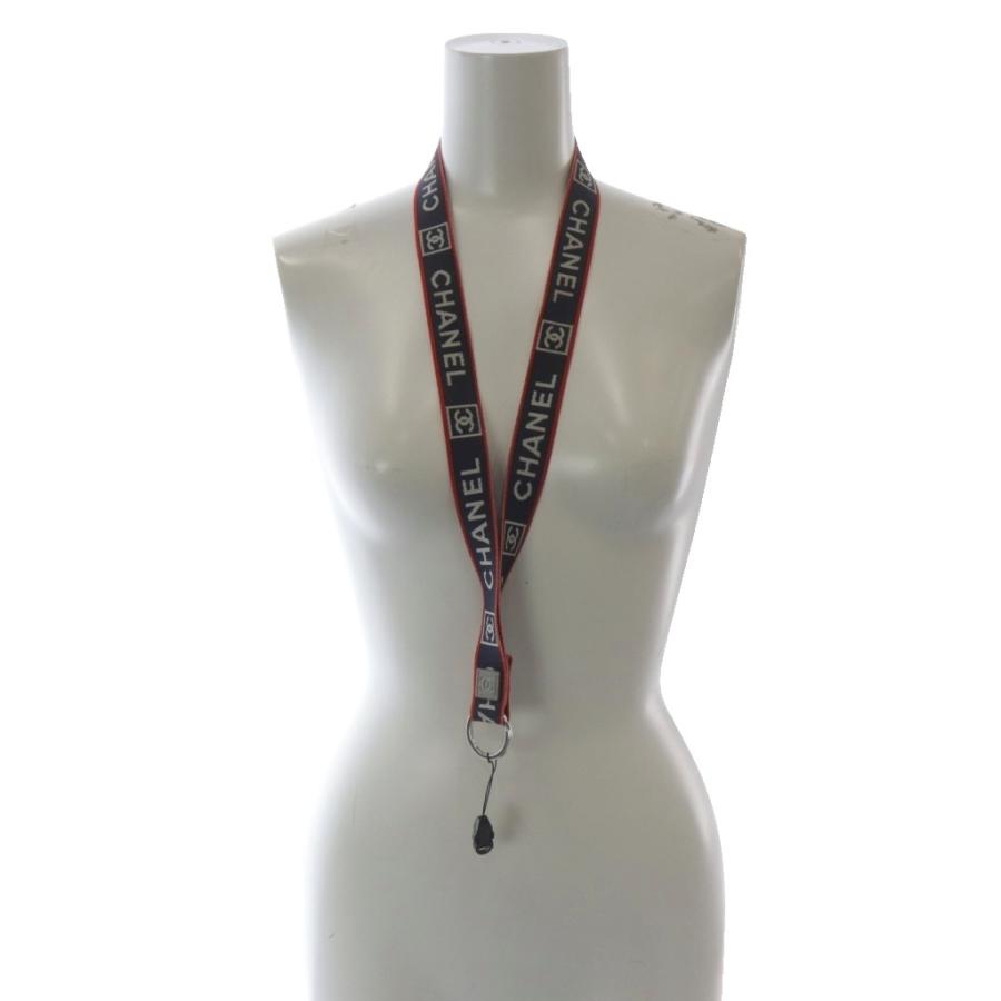 CHANEL（シャネル） ネックストラップ ココマーク ネイビー /YO35