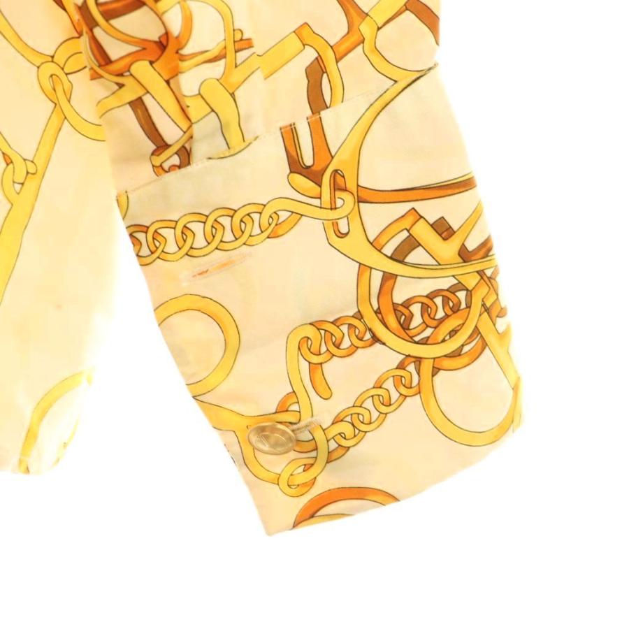 GUCCI（グッチ） ヴィンテージ チェーン柄 シルクシャツ ブラウス 
