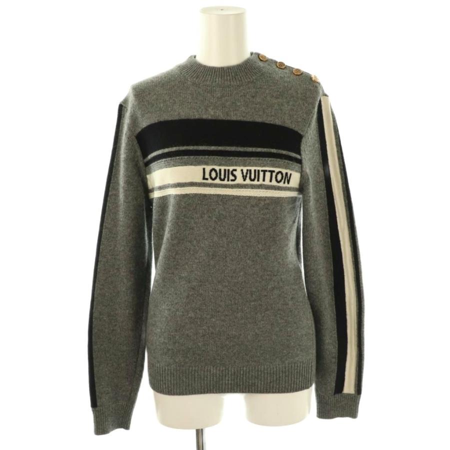【美品】ルイヴィトン LVインタルシアクルーネックニット セーター ブルー 中古・古着通販】LOUIS VUITTON (ルイ ヴィトン) LVインタルシアクルー